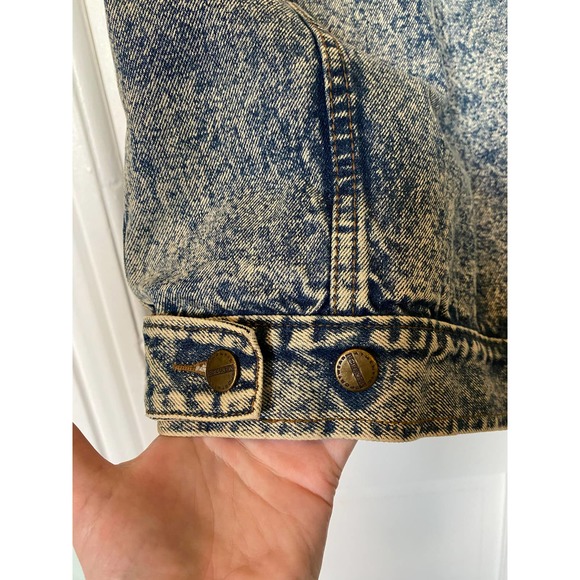 Vintage Forenza 80s style Denim Jean Jacket, mens size L or Unisex oversized - Picture 4 of 8
